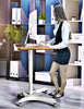 Instant Multi-Purpose Rolling Podium Lectern with Wheels Laptop Workstation, Height Adjustable Pneumatic Sit-Stand Mobile Laptop Cart