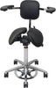 Salli Expert Two-part seat Chair wth Back rest and elbow supports, For demanding precision work, in e.g. operating theatres, dentist clinic, Black