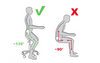 符合人體工程學可調滾動的主動椅，鞍座座椅和角度調節，黑色（E4008）