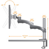 LCD Monitor Clamp Arm LMS-CTB
