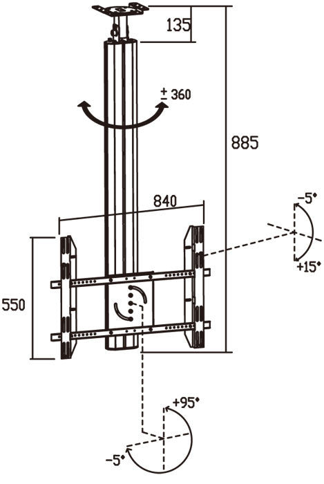 LCD Tv Ceiling Mount CM 106A