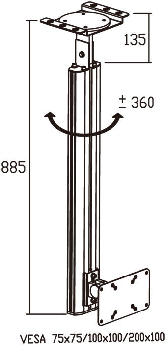 LCD TV Ceiling Mount CM 1201