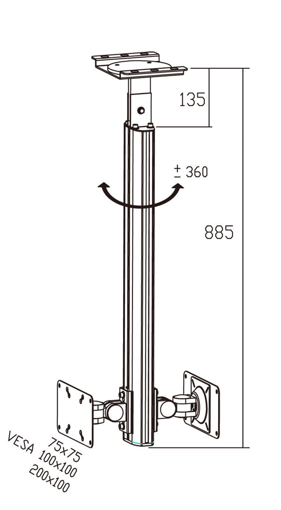 LCD Tv Ceiling mount 1202C