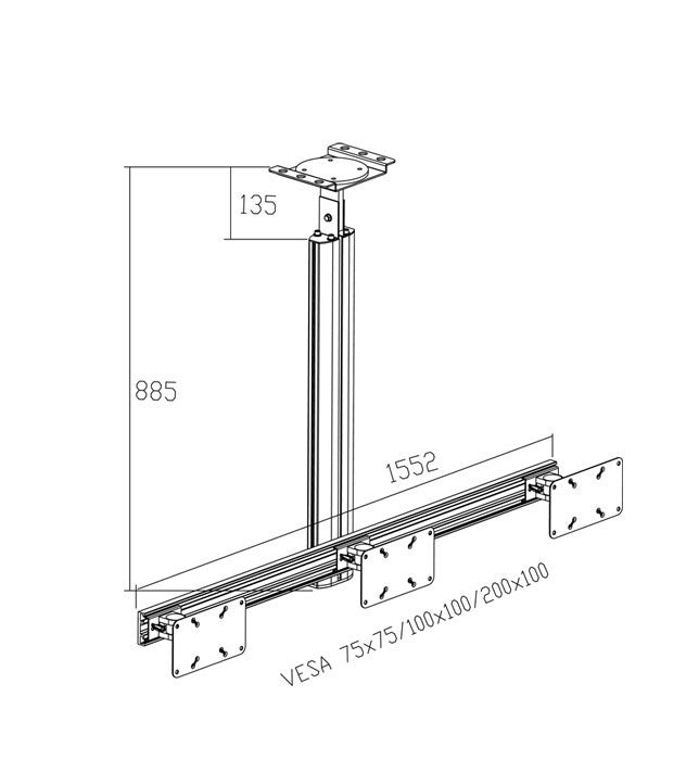 LCD Tv Ceiling Mount 1203