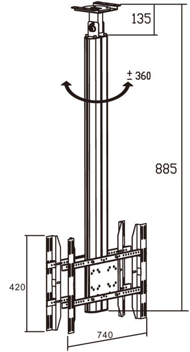 LCD TV Ceiling Mount CM 200B