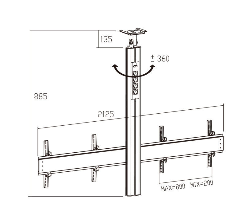 LCD Tv Ceiling Mount CM 202A