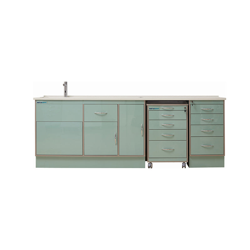 Dental Treatment Cabinet with Sink & Mobile Drawer Trolley