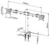 雙LCD LED監視器台式支架支架重型全調節臂適合2/2屏幕最多27英寸（型號RC2E）