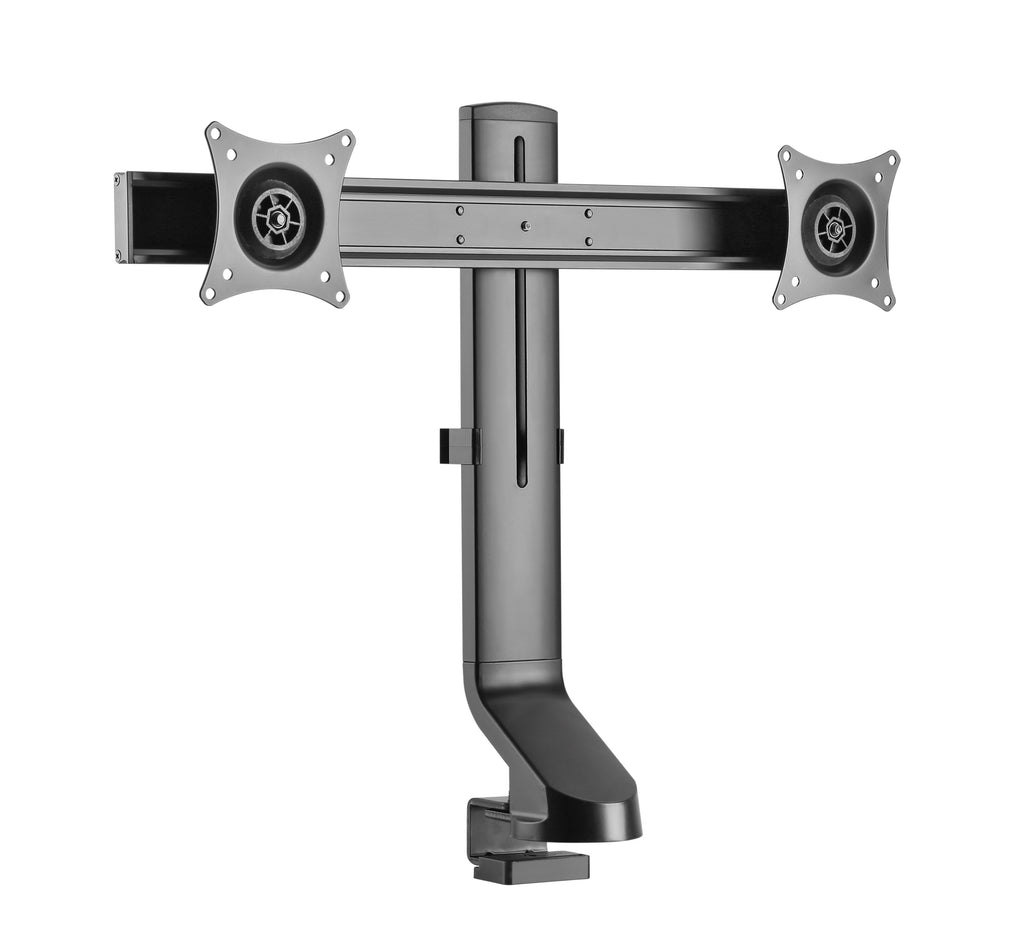 Dual 17" - 27" VESA Height Adjustable Screen Monitor Mount for Standing Desk Converter - Black