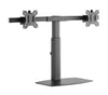 Freestanding Pneumatic Vertical Lift Dual Monitor Stand - Adjustable Monitor Mount, Fits 2 Screens up to 27 Inch, Holds up to 6 kgs per Arm