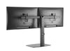 Freestanding Pneumatic Vertical Lift Dual Monitor Stand - Adjustable Monitor Mount, Fits 2 Screens up to 27 Inch, Holds up to 6 kgs per Arm