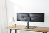 Freestanding Pneumatic Vertical Lift Dual Monitor Stand - Adjustable Monitor Mount, Fits 2 Screens up to 27 Inch, Holds up to 6 kgs per Arm