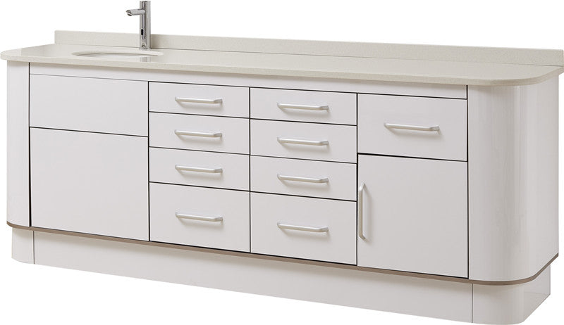 Dental Clinic Cabinet with Sink, Sensor Faucet & Waste Bin