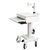 Computer Medical Cart, for 15”-27” Screens, Height Adjustable, Lockable Drawers, Gray (HSC-DM)